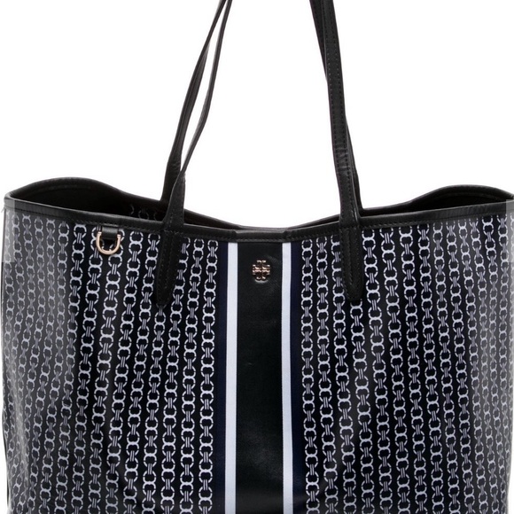 Tory Burch Black and White Patterned Tote